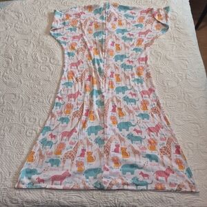 Zipadee Zip 2T-3T zoo animal sleep sack, no arm or foot holes GUC 1 stain